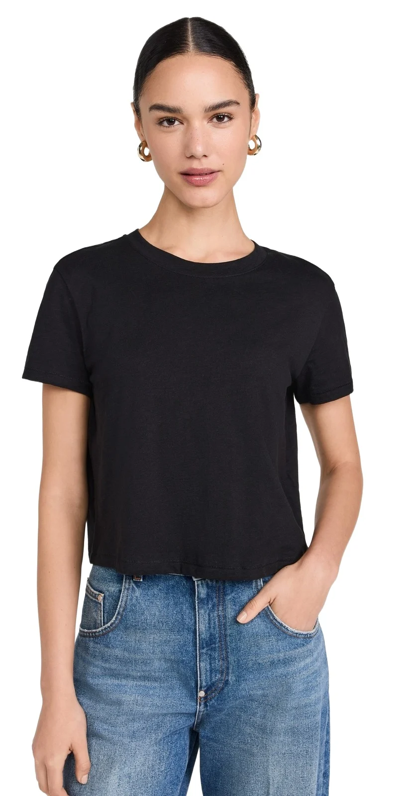 Madewell The Easy Crop Crewneck Tee in Soft Slub