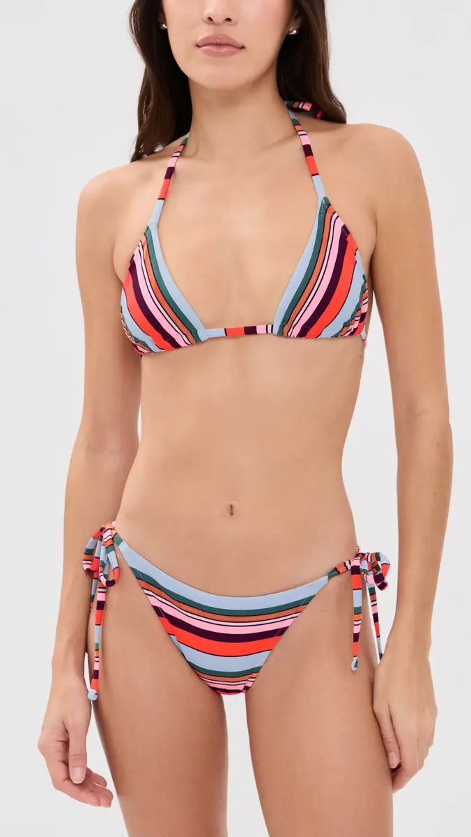 lemlem Rekka String Bikini Bottoms Poppy Sunset | Thumbnail 4