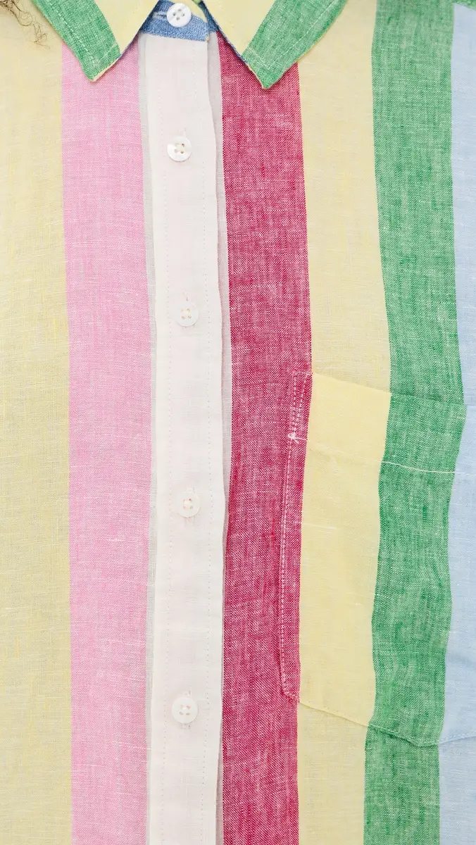 Faherty Laguna Linen Mini Shirtdress unbeam Stripe | Thumbnail 6 Faherty Laguna Linen Mini Shirtdress unbeam Stripe | Thumbnail 6