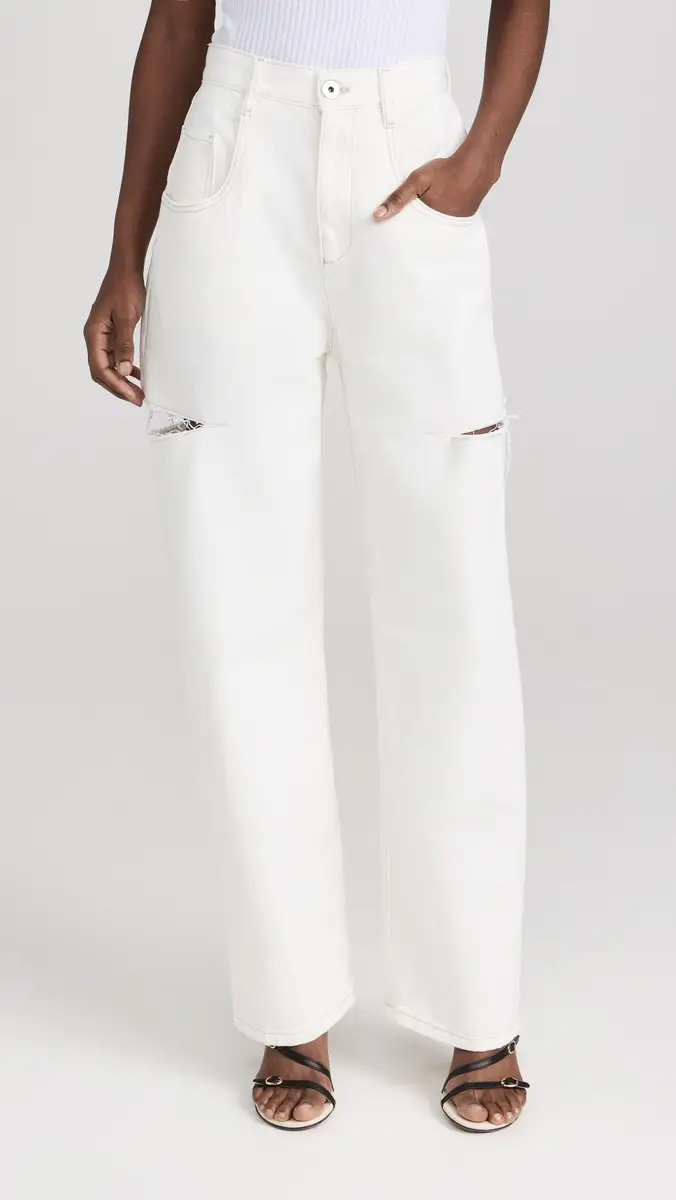 Maison Margiela Denim Jeans with Slash Details Milk | Thumbnail 2 Maison Margiela Denim Jeans with Slash Details Milk | Thumbnail 2