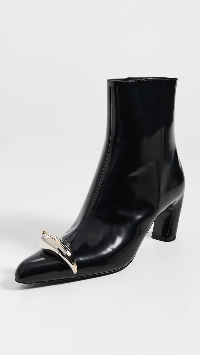 Tory Burch Pierced Heeled Ankle Boots Perfect Black/Silver | Thumbnail 2 Tory Burch Pierced Heeled Ankle Boots Perfect Black/Silver | Thumbnail 2