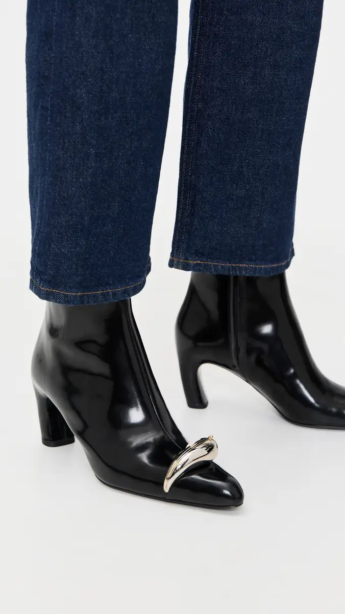 Tory Burch Pierced Heeled Ankle Boots Perfect Black/Silver | Thumbnail 4 Tory Burch Pierced Heeled Ankle Boots Perfect Black/Silver | Thumbnail 4