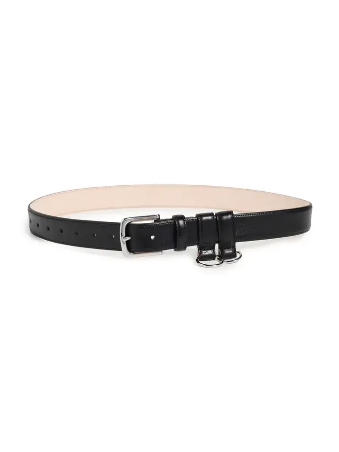 Tibi Classic Ring Hardware Leather Belt
