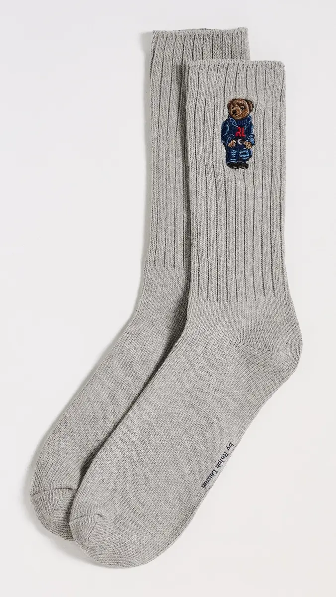 Polo Ralph Lauren Polo Bear Ribbed Crew Socks | Thumbnail 2