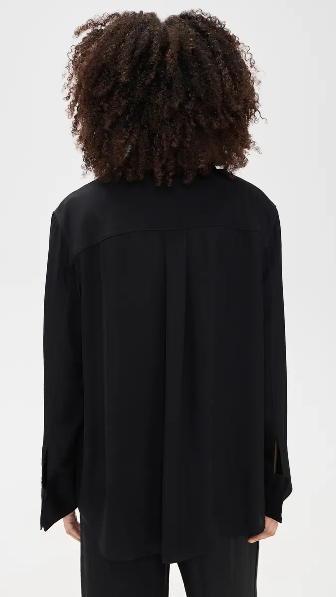Theory Washed Twill Airy Blazer Black | Thumbnail 3