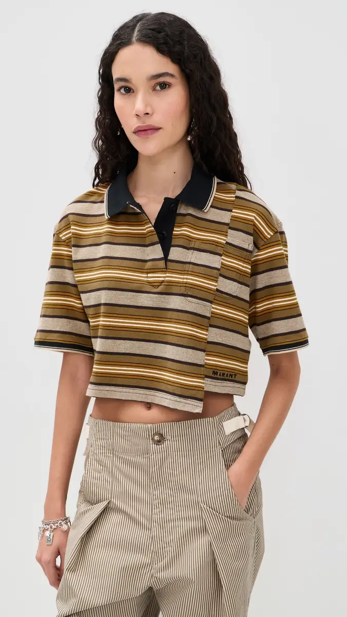 Isabel Marant Étoile Isalyne Polo Beige/Khaki | Thumbnail 2 Isabel Marant Étoile Isalyne Polo Beige/Khaki | Thumbnail 2