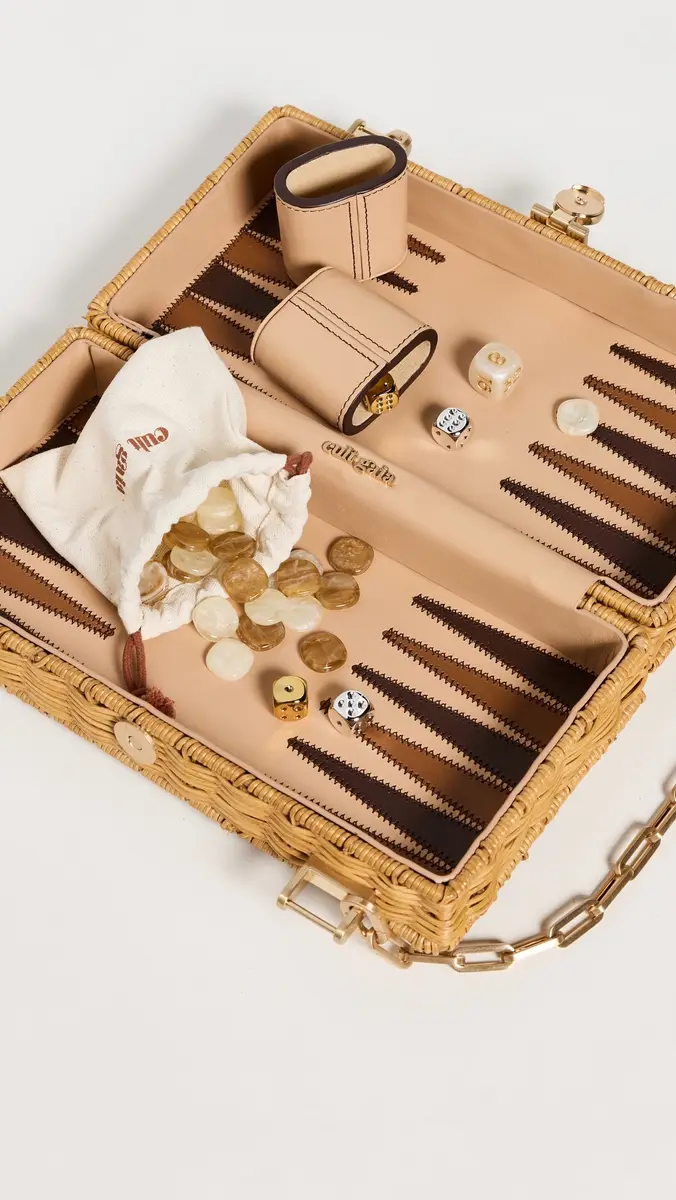 Cult Gaia The Backgammon Clutch Natural One Size | Thumbnail 6 Cult Gaia The Backgammon Clutch Natural One Size | Thumbnail 6