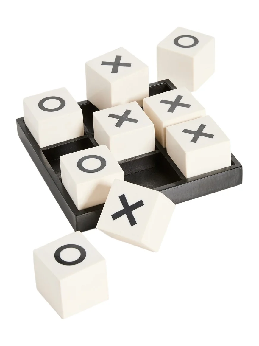 Tizo Design Tizo Tic Tac Toe Game Brown/Cream