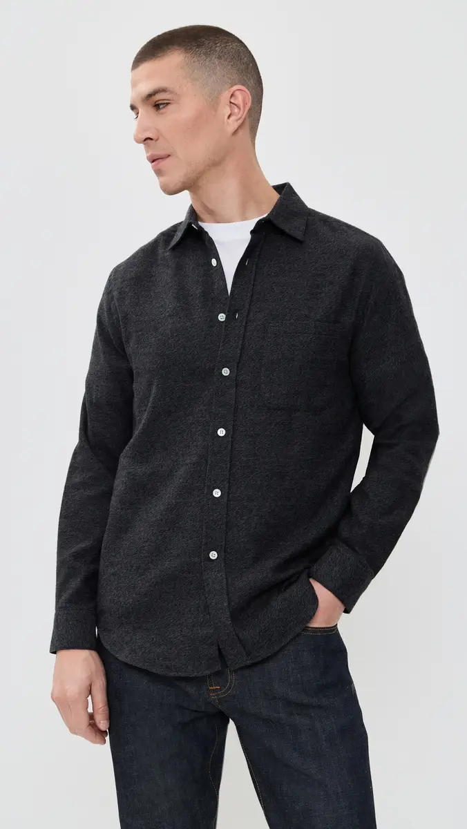 Portuguese Flannel Teca 2.0 Brushed Flannel Button Down Shirt | Thumbnail 2 Portuguese Flannel Teca 2.0 Brushed Flannel Button Down Shirt | Thumbnail 2