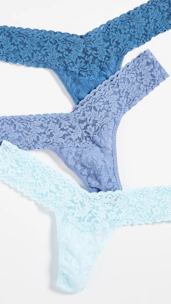 Hanky Panky Something Blue Low Rise Thongs 3 Pack Something Blue One Size | Thumbnail 2 Hanky Panky Something Blue Low Rise Thongs 3 Pack Something Blue One Size | Thumbnail 2