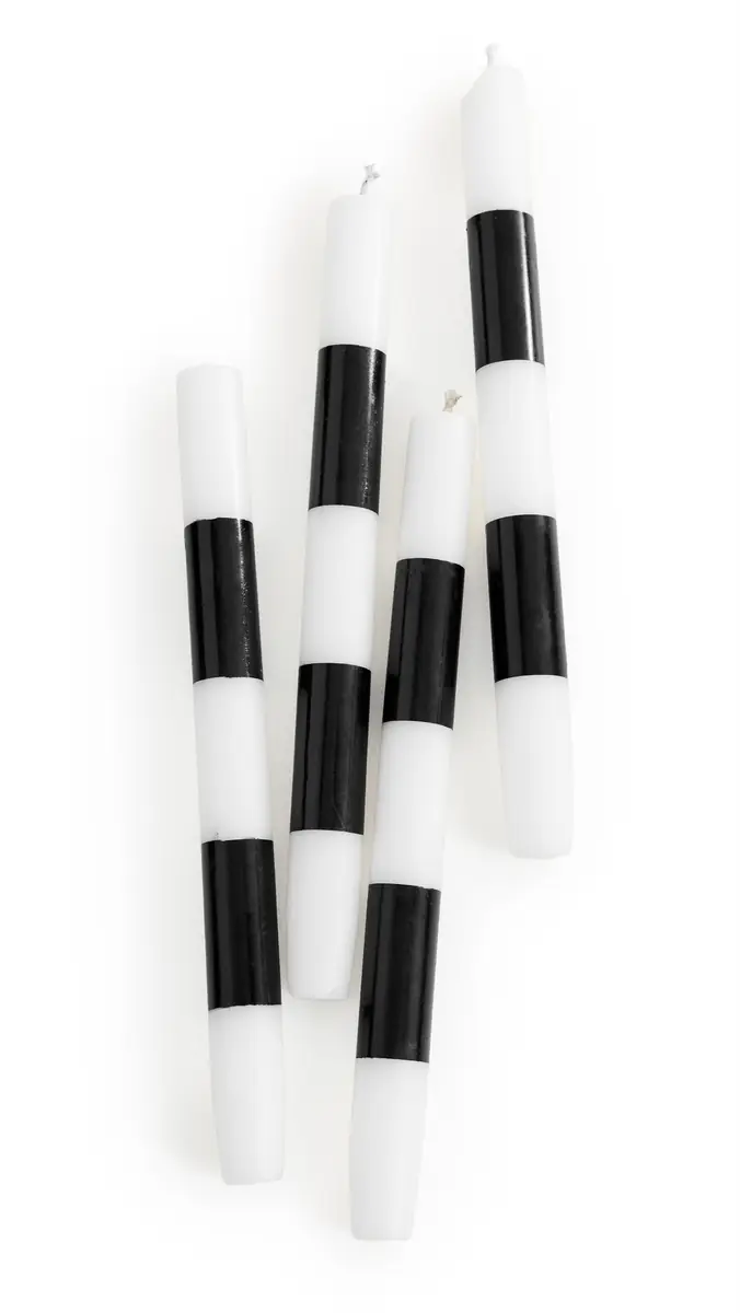FAZEEK Striped Dinner Candle Set of 4 | Thumbnail 3