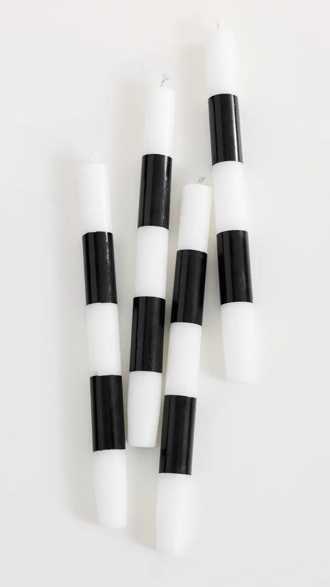 FAZEEK Striped Dinner Candle Set of 4 | Thumbnail 4