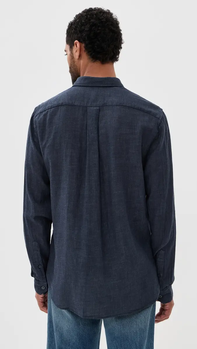 Vince Double Face Long Sleeve Shirt | Thumbnail 3 Vince Double Face Long Sleeve Shirt | Thumbnail 3