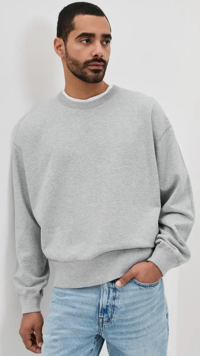 REIGNING CHAMP Mid-Weight Terry Relaxed Crew Neck | Thumbnail 2