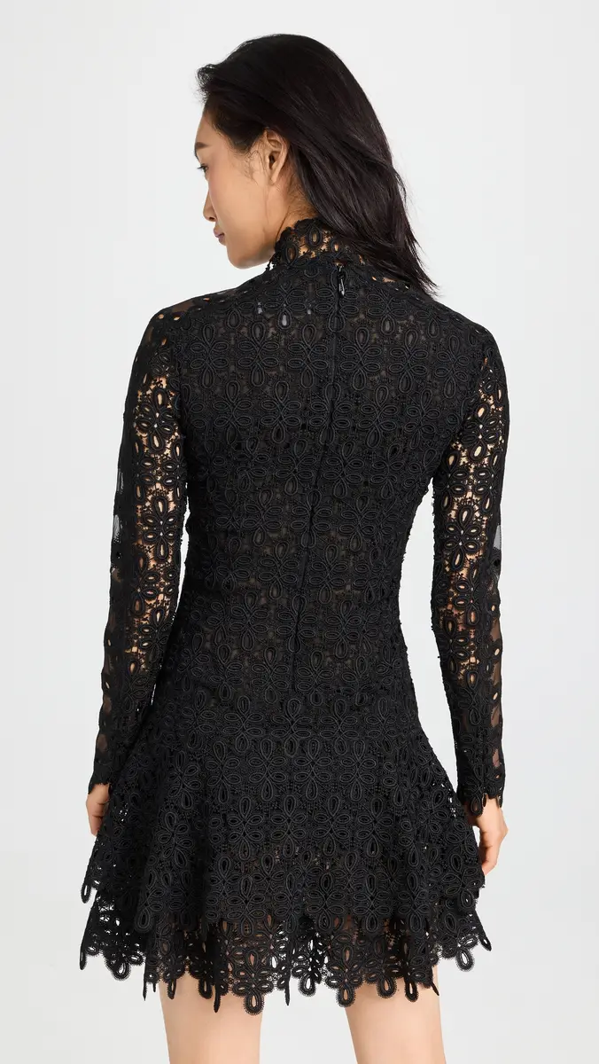 SIMKHAI Joy Lace Mini Dress Black | Thumbnail 3