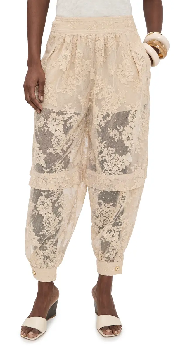 Zimmermann Luna Lace Balloon Pants Cream | Image 1 Zimmermann Luna Lace Balloon Pants Cream | Image 1