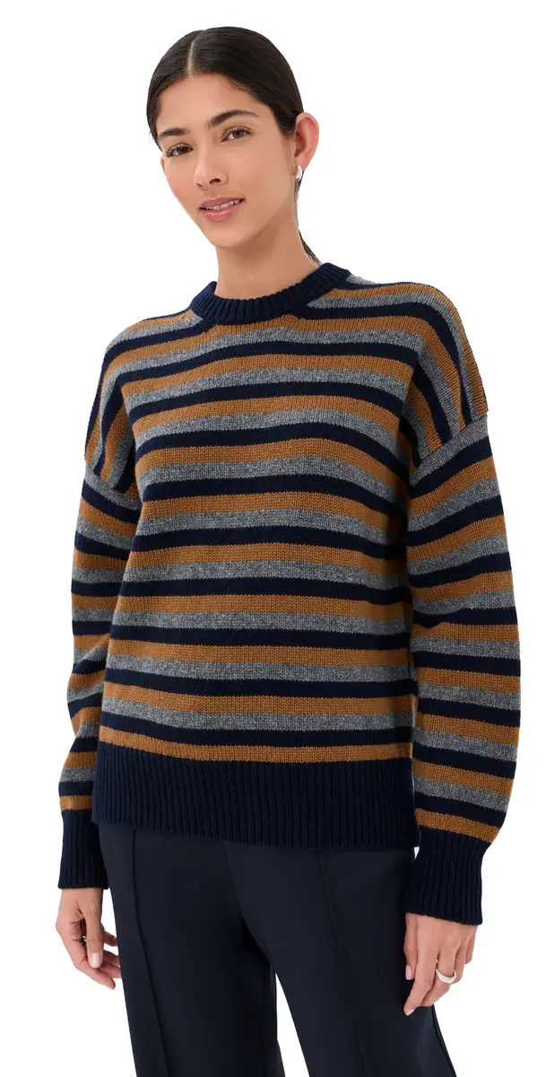 Daughter & Balla Slouch Crewneck Sweater Navy/Vicuna/Derby Grey | Image 1 Daughter & Balla Slouch Crewneck Sweater Navy/Vicuna/Derby Grey | Image 1