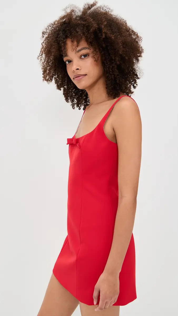Sandy Liang Naomi Dress Red | Thumbnail 4 Sandy Liang Naomi Dress Red | Thumbnail 4