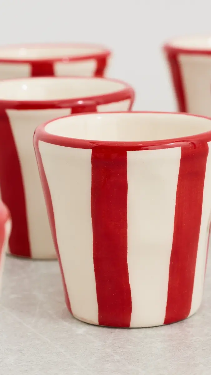 Zafferano Lido Righe Espresso Shot Cups | Thumbnail 4 Zafferano Lido Righe Espresso Shot Cups | Thumbnail 4