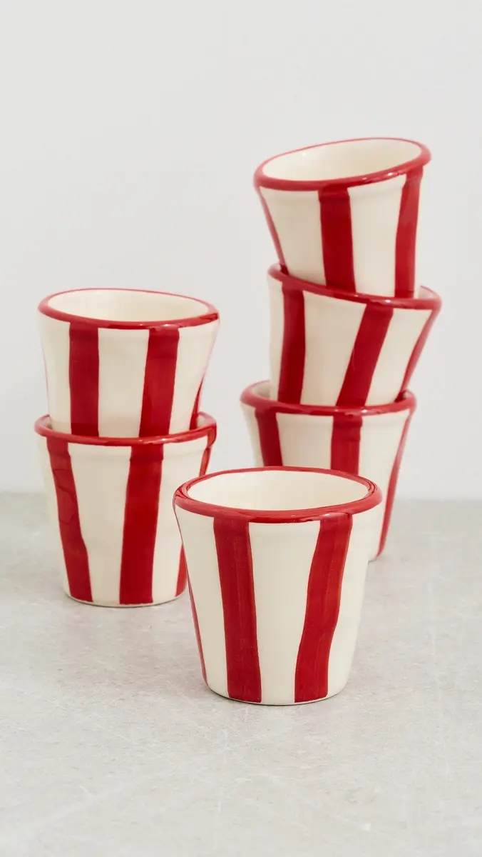 Zafferano Lido Righe Espresso Shot Cups | Thumbnail 5 Zafferano Lido Righe Espresso Shot Cups | Thumbnail 5