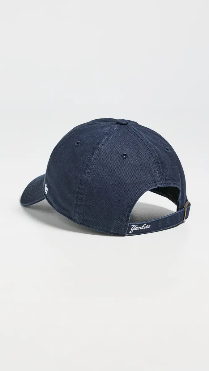 Sporty & Rich Yankees Serif Cap Dark Navy One Size | Thumbnail 4