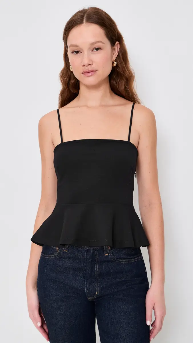 L'AGENCE Parisa Sleeveless Peplum Top Black | Thumbnail 2 L'AGENCE Parisa Sleeveless Peplum Top Black | Thumbnail 2