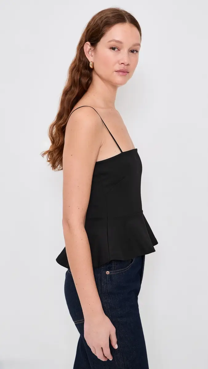 L'AGENCE Parisa Sleeveless Peplum Top Black | Thumbnail 4 L'AGENCE Parisa Sleeveless Peplum Top Black | Thumbnail 4