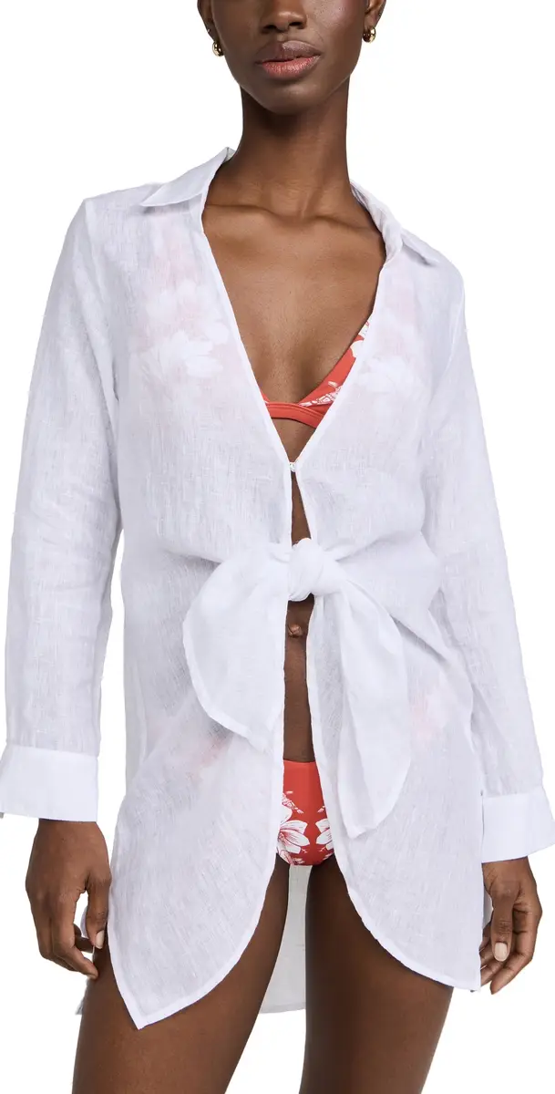 PQ Swim Millie Tie Cover Up White | Image 1 PQ Swim Millie Tie Cover Up White | Image 1