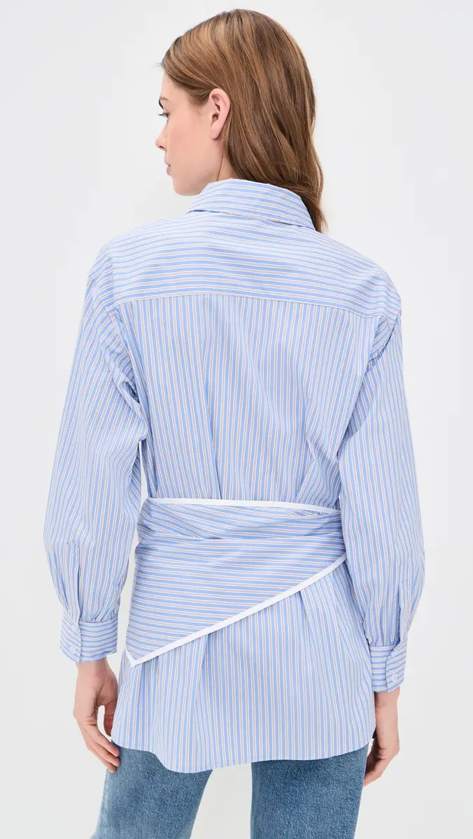 Line & Dot Eleni Button Down Shirt Tunic Blue ulti | Thumbnail 3 Line & Dot Eleni Button Down Shirt Tunic Blue ulti | Thumbnail 3