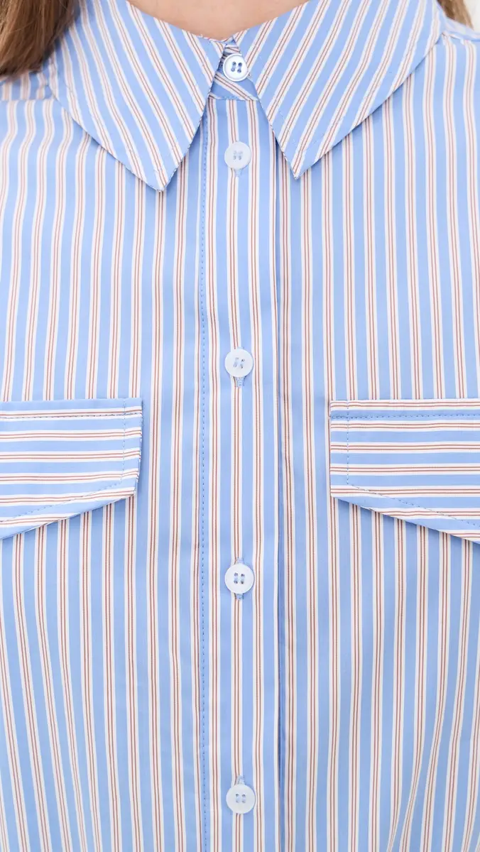 Line & Dot Eleni Button Down Shirt Tunic Blue ulti | Thumbnail 6 Line & Dot Eleni Button Down Shirt Tunic Blue ulti | Thumbnail 6