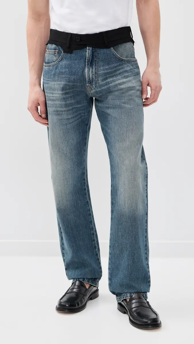 MM6 Maison Margiela Pants 5 Pockets Blue | Thumbnail 2 MM6 Maison Margiela Pants 5 Pockets Blue | Thumbnail 2
