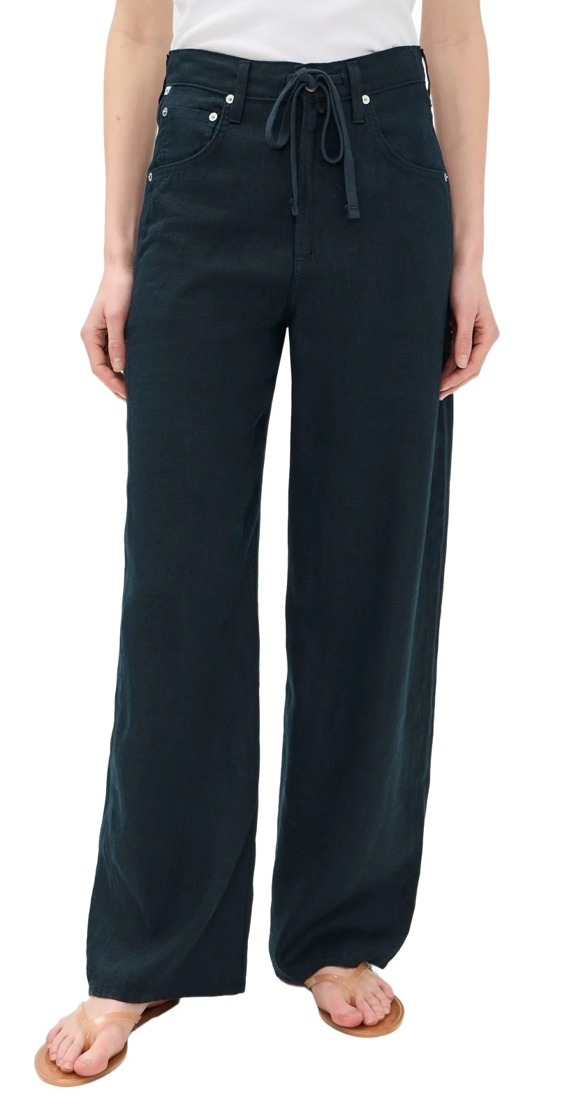 Brynn Drawstring Linen Trousers