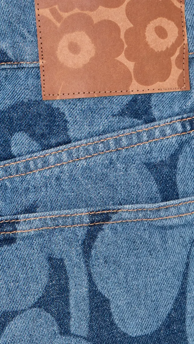 Marimekko Maridenim Ruudut Unikko Skirt Mid Indigo | Thumbnail 6 Marimekko Maridenim Ruudut Unikko Skirt Mid Indigo | Thumbnail 6