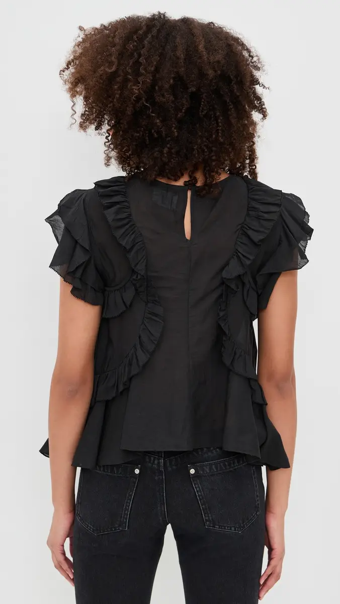 Isabel Marant Étoile Nalou Top Black | Thumbnail 3