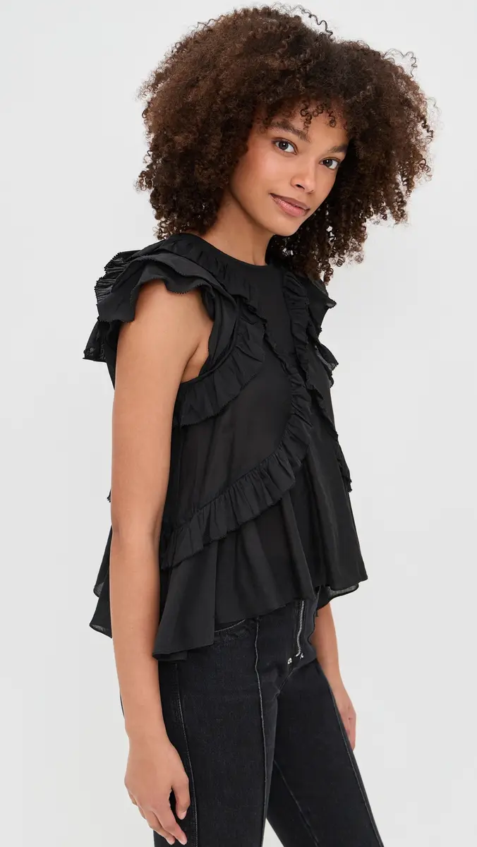 Isabel Marant Étoile Nalou Top Black | Thumbnail 4