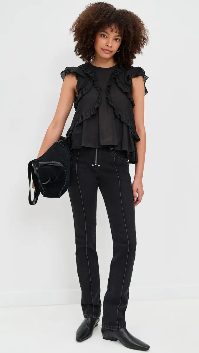 Isabel Marant Étoile Nalou Top Black | Thumbnail 5