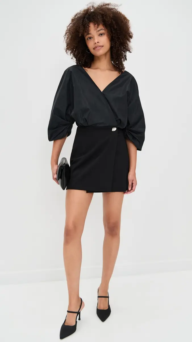 Staud Orion Mini Dress Black | Thumbnail 5