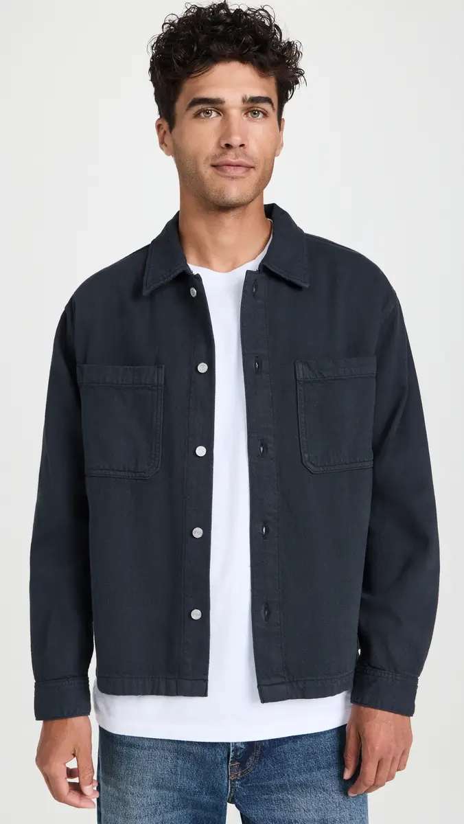 Frame Textured Terry Double Pocket Relaxed Shirt | Thumbnail 2 Frame Textured Terry Double Pocket Relaxed Shirt | Thumbnail 2