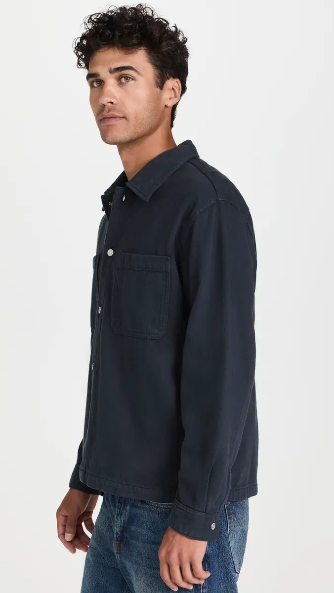 Frame Textured Terry Double Pocket Relaxed Shirt | Thumbnail 4 Frame Textured Terry Double Pocket Relaxed Shirt | Thumbnail 4