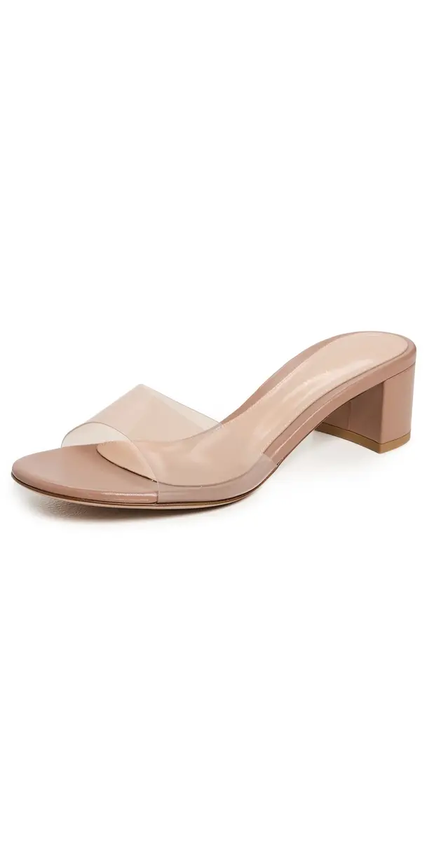 Gianvito Rossi Glass Heeled Sandals Praline | Image 1 Gianvito Rossi Glass Heeled Sandals Praline | Image 1