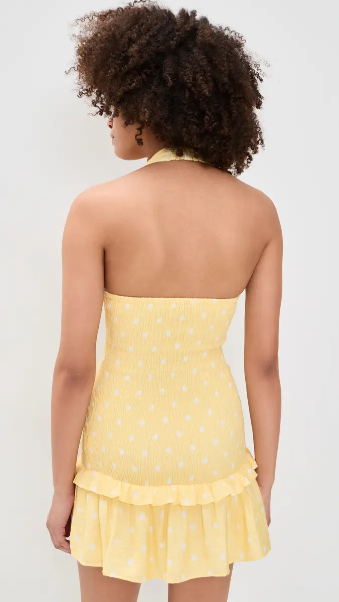 SEVEN WONDERS Fleur Shirred Halter Mini Dress | Thumbnail 3 SEVEN WONDERS Fleur Shirred Halter Mini Dress | Thumbnail 3