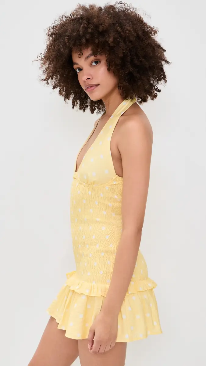 SEVEN WONDERS Fleur Shirred Halter Mini Dress | Thumbnail 4 SEVEN WONDERS Fleur Shirred Halter Mini Dress | Thumbnail 4