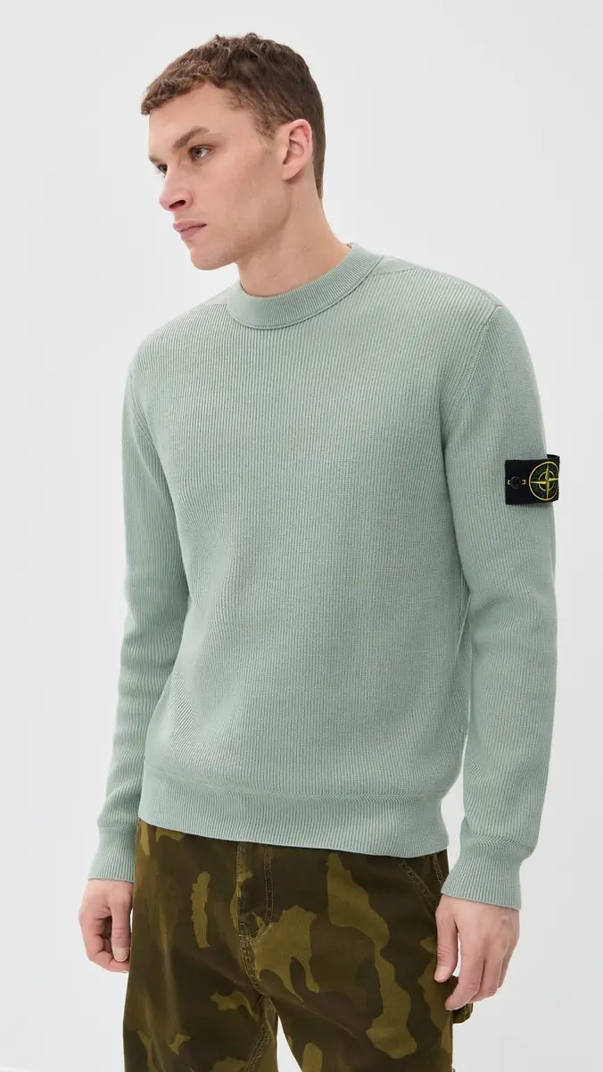 Stone Island Ribbed Cotton Crew Sweater | Thumbnail 2 Stone Island Ribbed Cotton Crew Sweater | Thumbnail 2