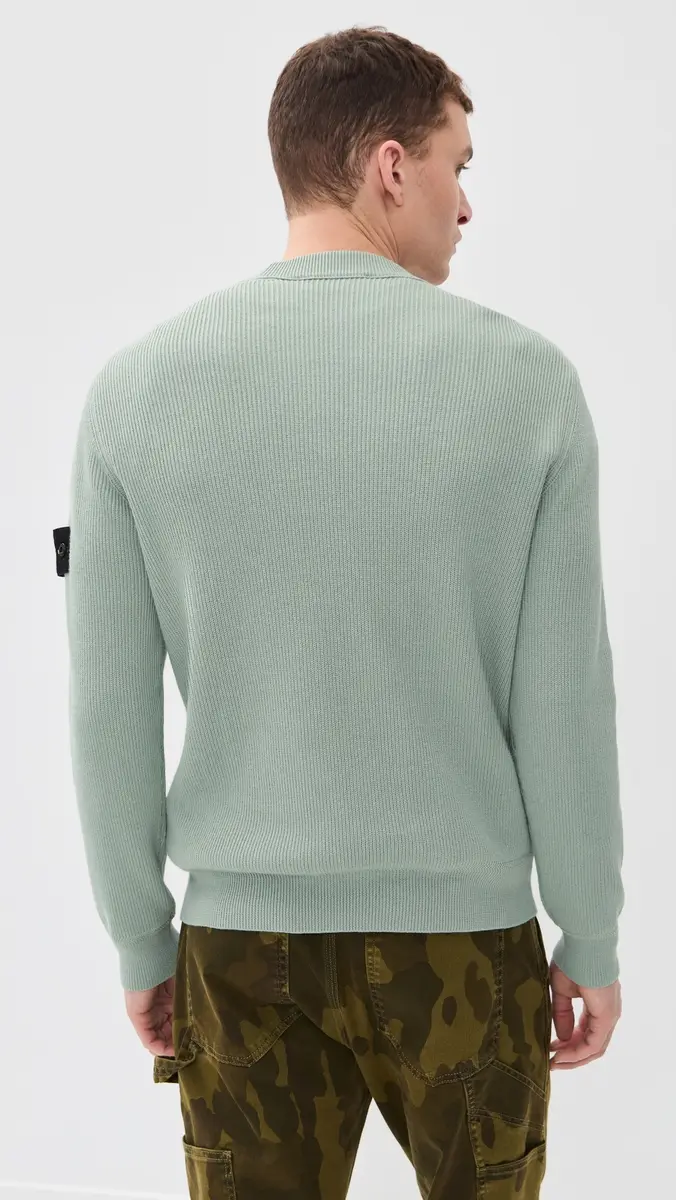 Stone Island Ribbed Cotton Crew Sweater | Thumbnail 3 Stone Island Ribbed Cotton Crew Sweater | Thumbnail 3