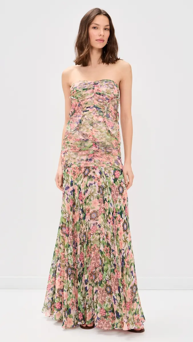 Saloni Kristie Silk Maxi Dress | Thumbnail 2 Saloni Kristie Silk Maxi Dress | Thumbnail 2