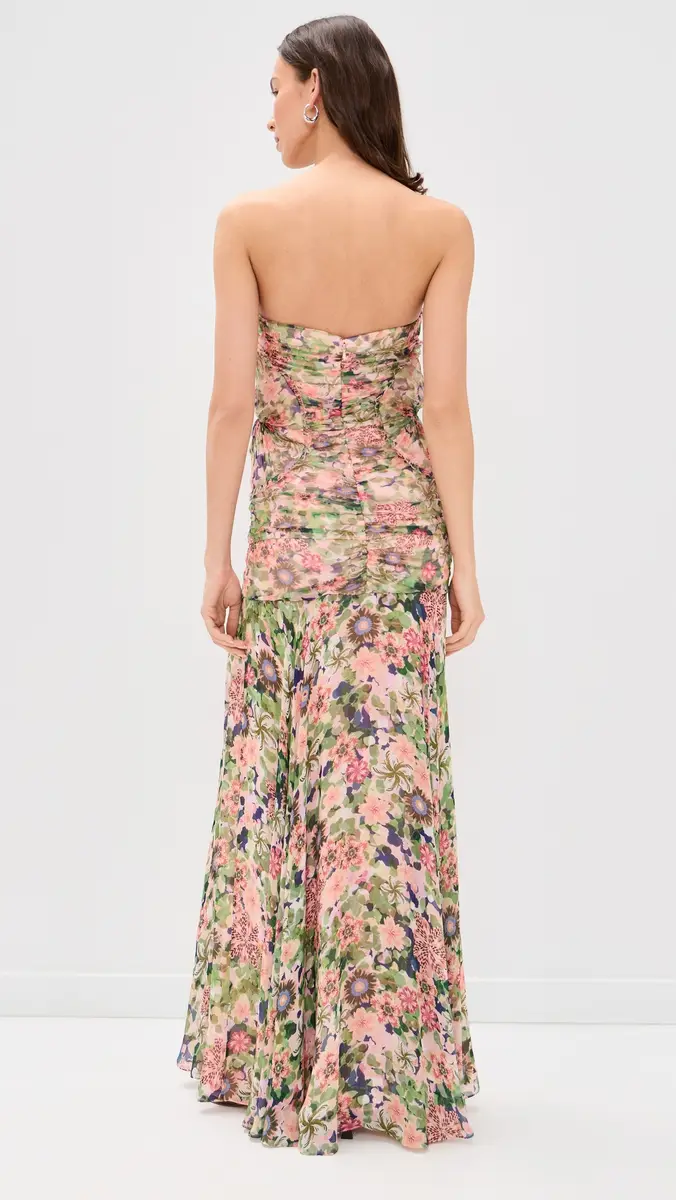 Saloni Kristie Silk Maxi Dress | Thumbnail 3 Saloni Kristie Silk Maxi Dress | Thumbnail 3