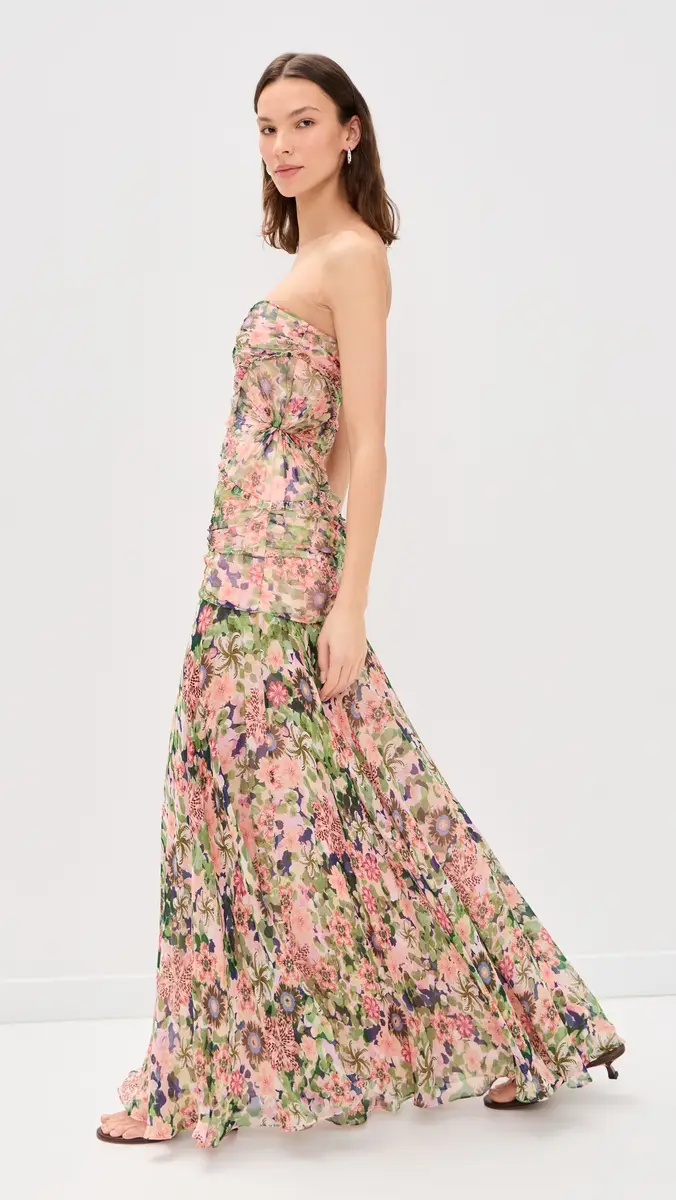 Saloni Kristie Silk Maxi Dress | Thumbnail 4 Saloni Kristie Silk Maxi Dress | Thumbnail 4