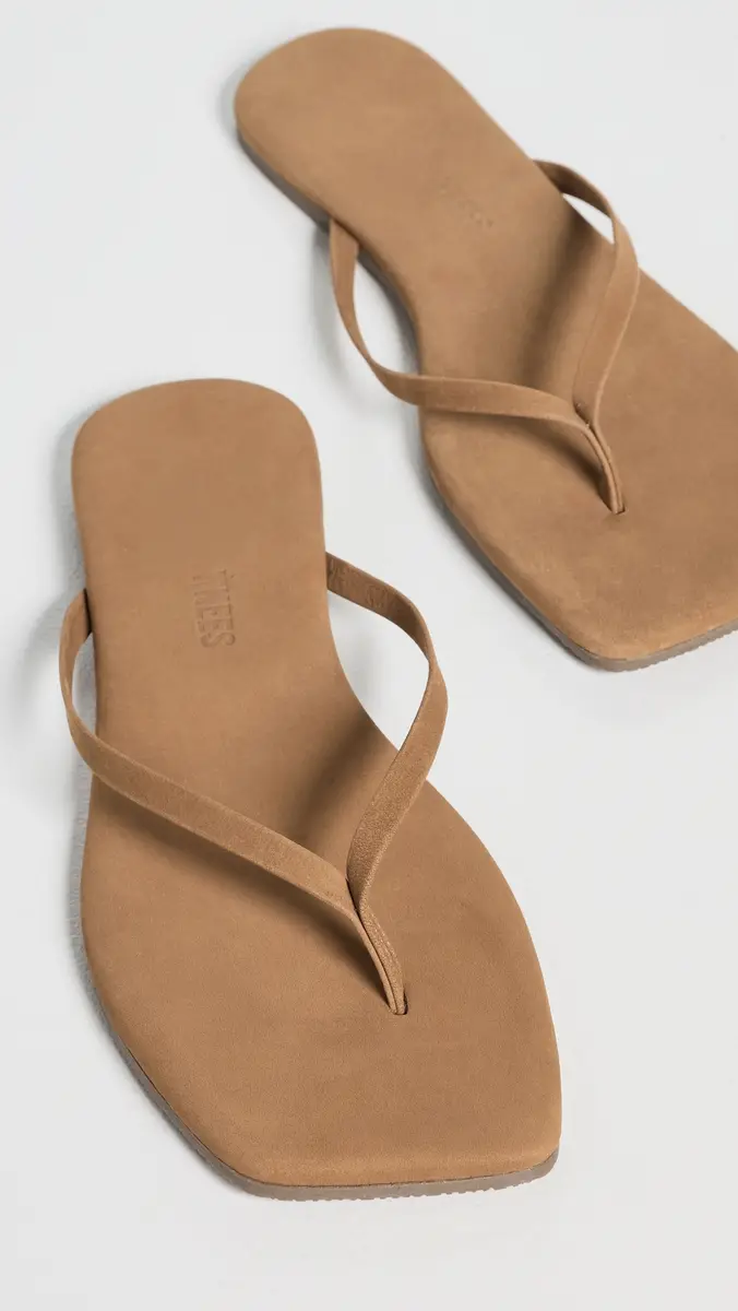 TKEES Lily Suede Flip Flops Camel | Thumbnail 5