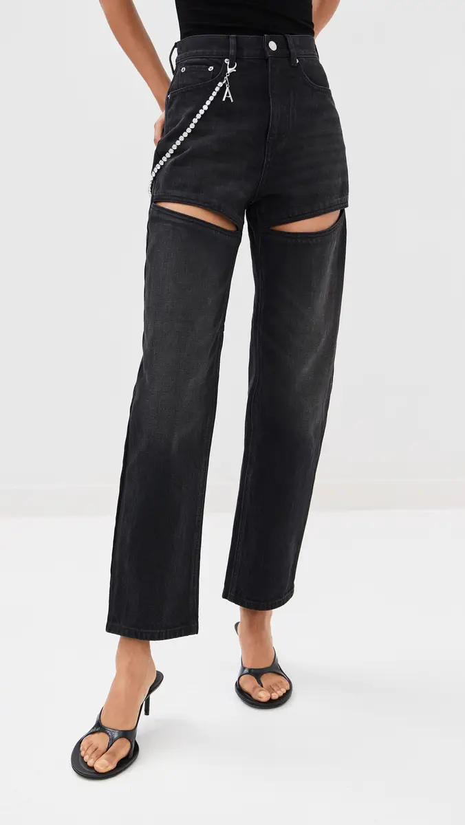 AREA Slit Jeans Black | Thumbnail 2 AREA Slit Jeans Black | Thumbnail 2