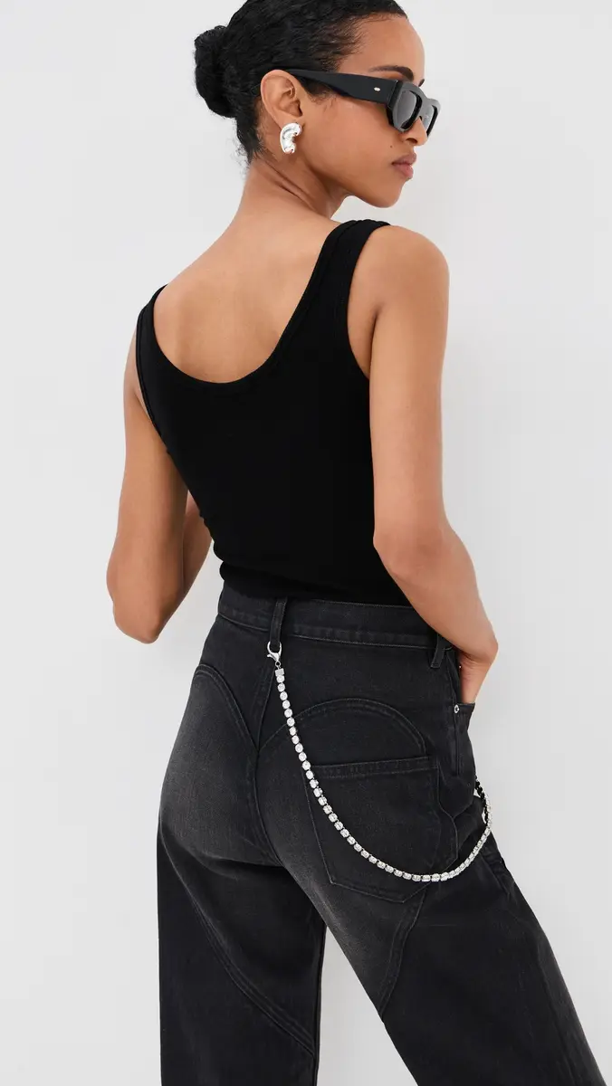 AREA Slit Jeans Black | Thumbnail 6 AREA Slit Jeans Black | Thumbnail 6